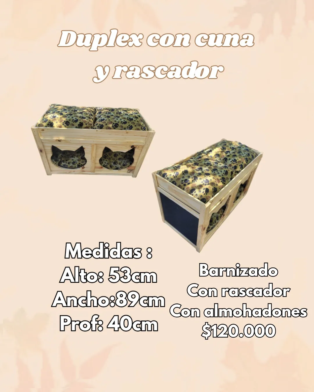 Dúplex con Cuna y Rascador para gatos – El Shopping de los Bigotes