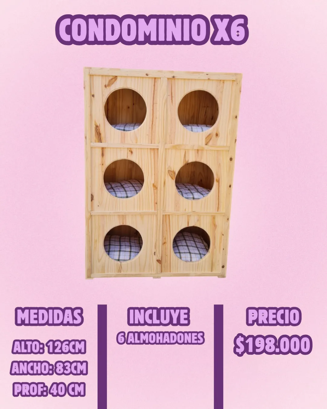 Condominio x6 para gatos – El Shopping de los Bigotes