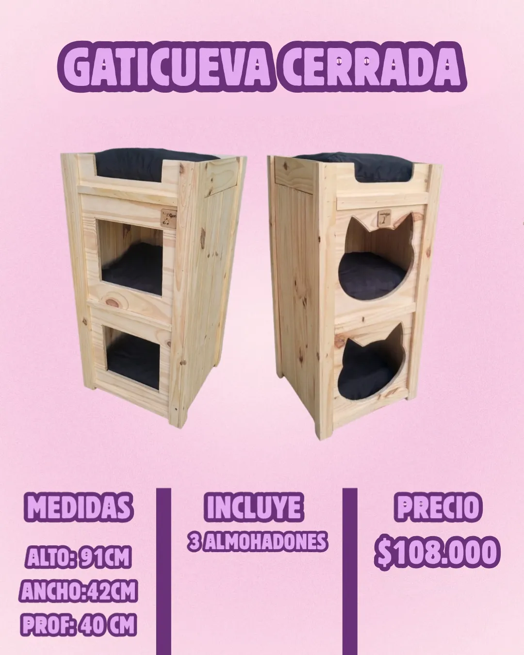 Gaticueva Cerrada para gatos – El Shopping de los Bigotes