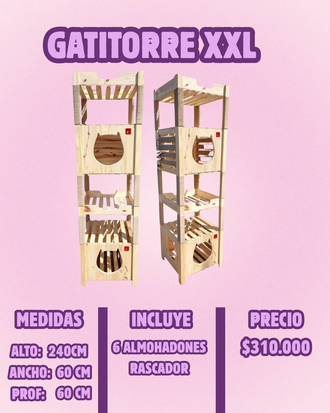 Gatitorre XXL para gatos – El Shopping de los Bigotes